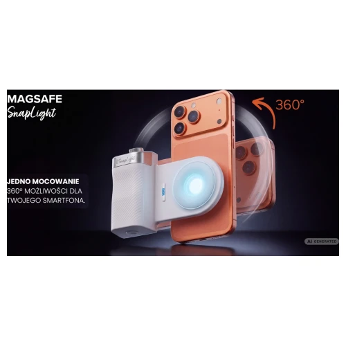 Uchwyt do telefonu MagSafe Newell SnapLight Grip Lampa LED Pilot Bluetooth