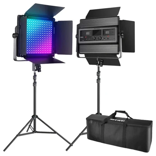 Zestaw studyjny Neewer RGB1200 LED dwie lampy 60W + statywy + wrota