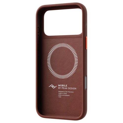 Etui Peak Design iPhone 18 Pro Max SlimLink MagSafe Redwood Clarino Skóra