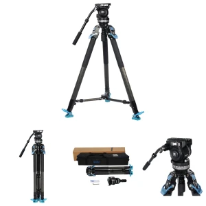 Statyw Wideo Carbon Sirui Rapid SVT-75 Pro Głowica Olejowa VHS10 Filmowy Kamery