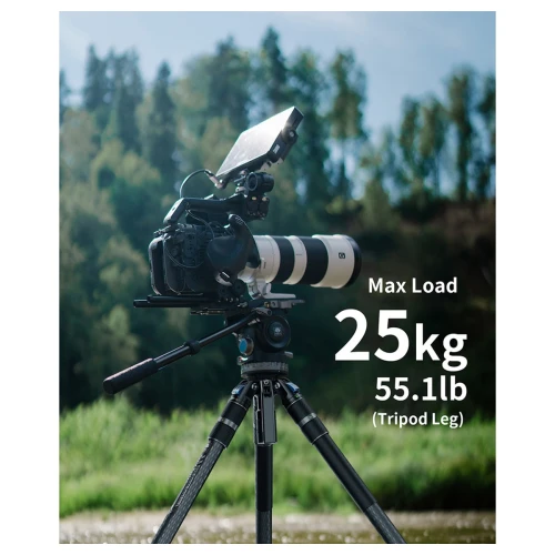 Statyw Wideo Karbonowy Sirui Rapid SVS75 Głowica VHS10 Półkula 75mm Carbon 10kg