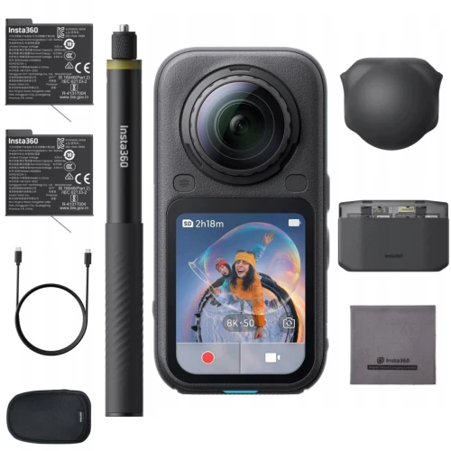 Kamera 360° Insta360 X6 Essentials Bundle 8K 50fps Sferyczna Sony 120MP