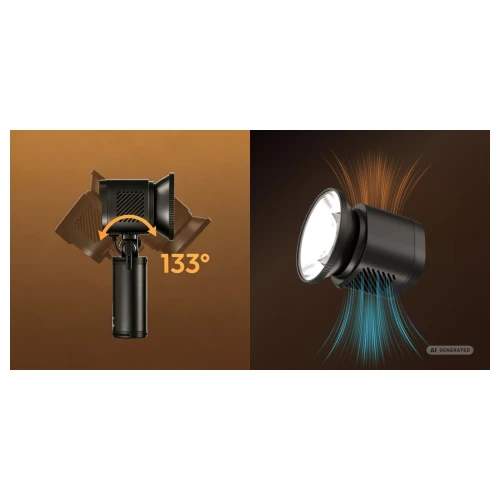 Lampa LED COB Ulanzi LC60 65W Bi-Color 2700-6500K Światło Ciągłe Błysk Foto
