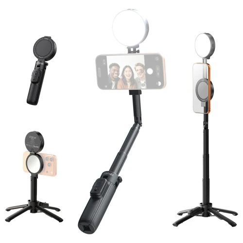 Selfie Stick Statyw do Telefonu Ulanzi MT40 Lampa LED Pilot Magnetyczny