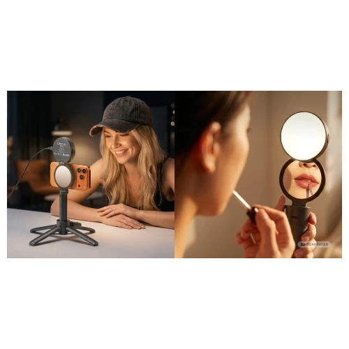 Selfie Stick Statyw do Telefonu Ulanzi MT40 Lampa LED Pilot Magnetyczny