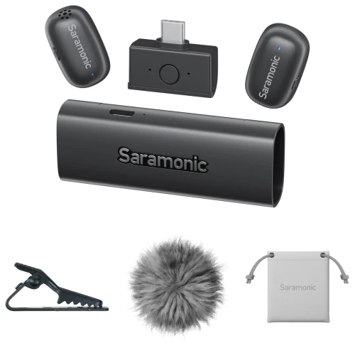 Mikrofon bezprzewodowy do telefonu Saramonic Air SE-02 USB-C Lightning 2TX