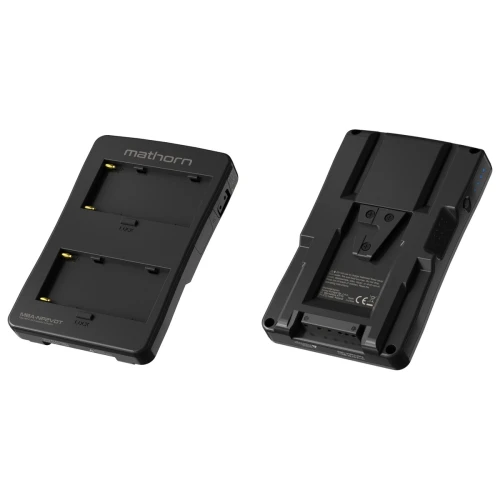 Adapter V-Mount 2x NPF D-Tap 50W Mathorn MBA-NP2VDT Moc 135W Wskaźnik LED