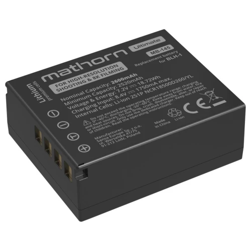Mathorn MB-145 Akumulator Zamiennik Olympus BLH-1 BLH1 2600mAh 7.4V OM-D E-M1