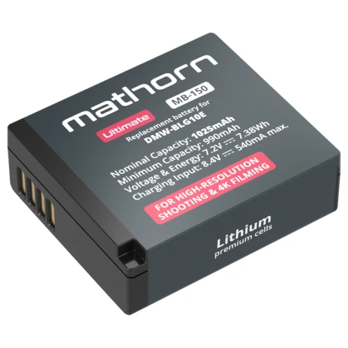 Bateria Mathorn DMW-BLG10E do Panasonic Lumix 1025mAh Wideo 4K Li-Ion 7.2V