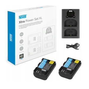 Zestaw Ładowarka Dwukanałowa Newell USB + 2x Akumulator LP-E6 do Canon