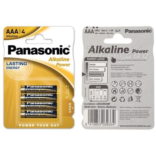 Baterie Panasonic AAA/LR03 Alkaline Power 4 sztuki
