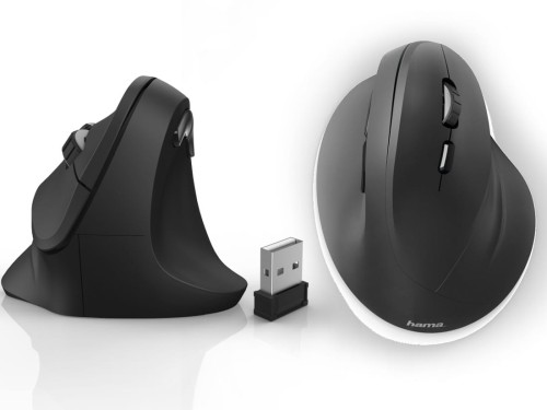 Ergonomiczna mysz bezprzewodowa Hama EMW-500 do pracy bez bólu ręki