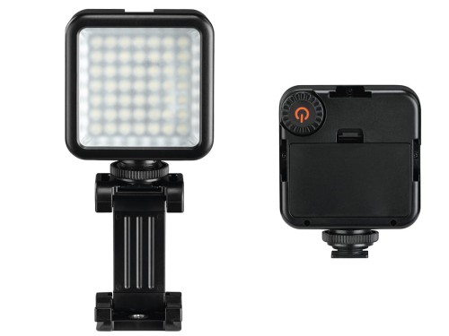 Uchwyt na statyw do telefonu + lampa LED  Hama Holder Pro