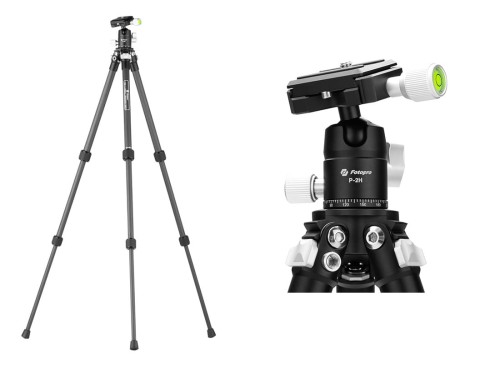 Statyw Fotopro P-2 z głowicą kulową P-2H - czarny
