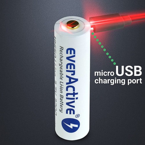 Akumulator everActive 18650 3200mAh micro USB z zabezpieczeniem BOX