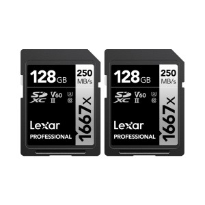 Karta LEXAR Professional SDXC 128GB 1667x 250MB UHS-II - 2pack