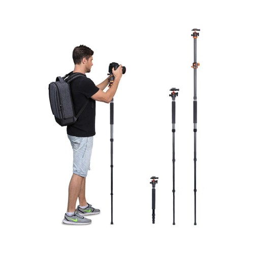 Statyw fotograficzny 190cm K&F Concept SA254T2 z łamaną kolumną, głowicą kulową i funkcją monopodu