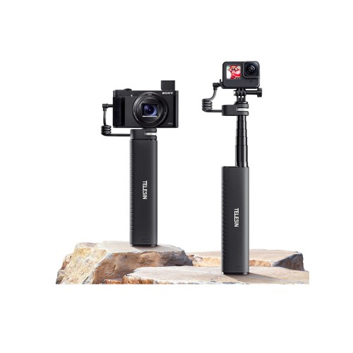 Selfie-stick z powerbankiem USB-C Telesin dla kamer sportowych / smartphone TE-CSS-001