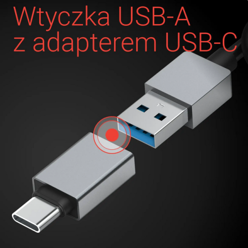 Hama USB Hub, 7 Ports, USB 3.2 Gen 1, 5 Gbit/s, incl. USB-C Adapter and PSU