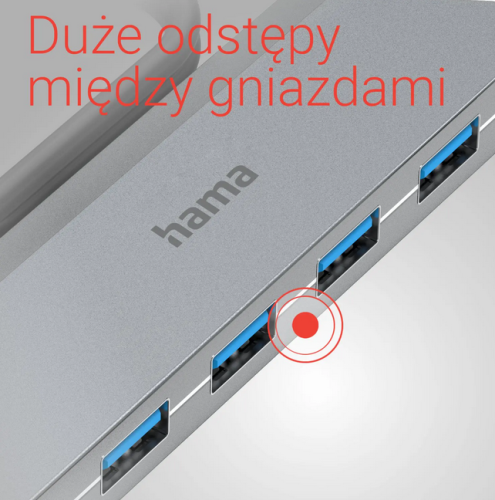 Hama USB Hub, 7 Ports, USB 3.2 Gen 1, 5 Gbit/s, incl. USB-C Adapter and PSU