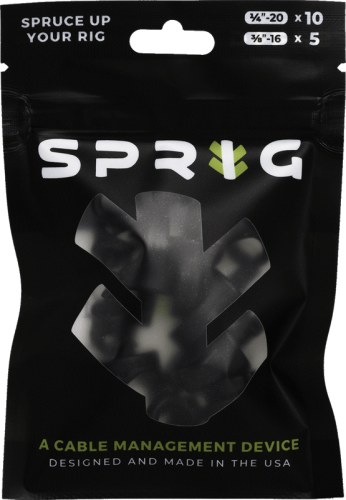 Organizer kabli Sprig Black Valu 10x1/4” + 5x3/8”