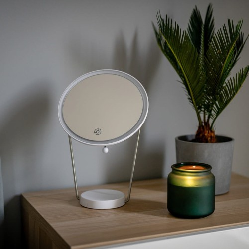 Lusterko do makijażu Humanas HS-ML01 z podświetleniem LED - białe