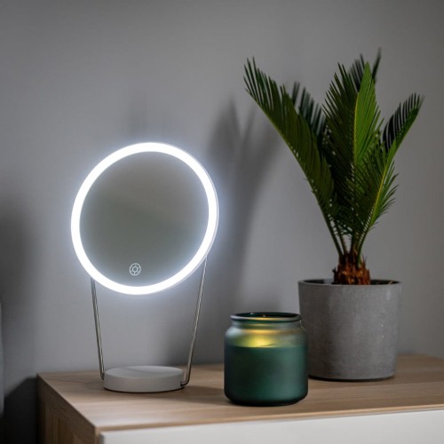 Lusterko do makijażu Humanas HS-ML01 z podświetleniem LED - białe
