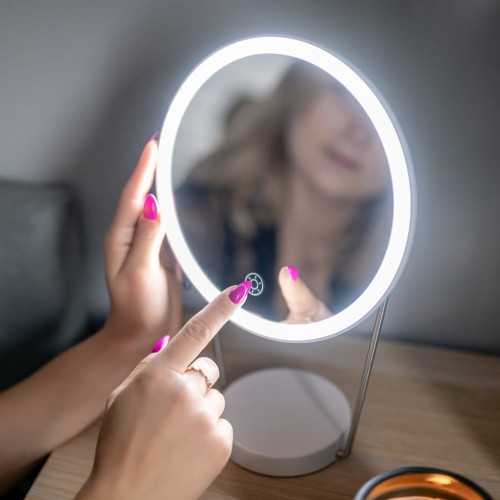 Lusterko do makijażu Humanas HS-ML01 z podświetleniem LED - białe