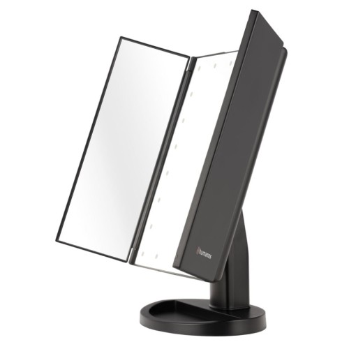 Lusterko do makijażu Humanas HS-ML04 z podświetleniem LED - czarne