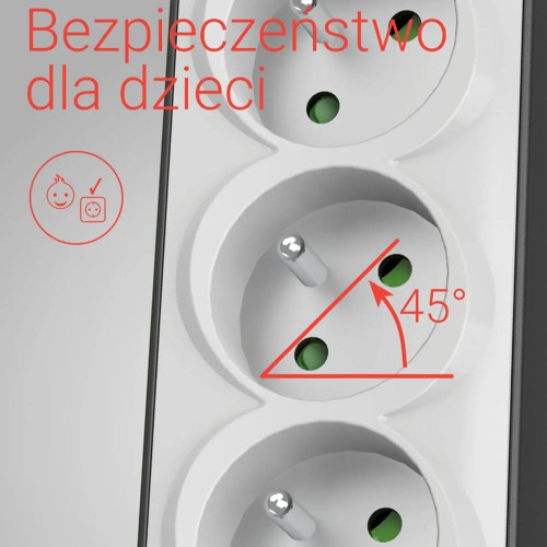 Listwa przepięciowa Hama Premium 6GN, 3M
