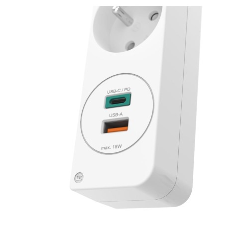 Hama listwa zasilająca 3GN, 2xUSB C/A