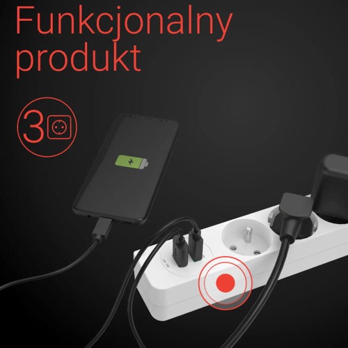 Hama listwa zasilająca 3GN, 2xUSB C/A