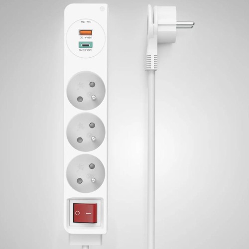 Hama listwa zasilająca 3GN, 2xUSB C/A