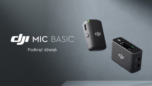 Bezprzewodowy system transmisji audio DJI Mic Basic (1 TX + 1 RX)