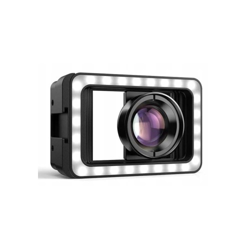 Obiektyw Makro do Telefonu Smartfona 100mm HD + Lampa LED 40 / CRI 95+ / APL-HB100FL23