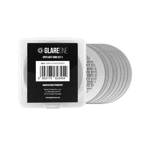 GlareOne Spotlight Gobo Set 3 - zestaw masek