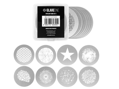 GlareOne Spotlight Gobo Set 3 - zestaw masek