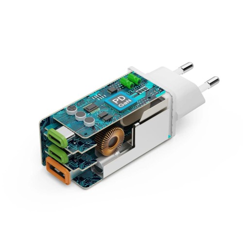 HAMA ŁADOWARKA SIECIOWA MINI 60W PD/QC (2X USB-C, 1X USB-A, BIAŁA