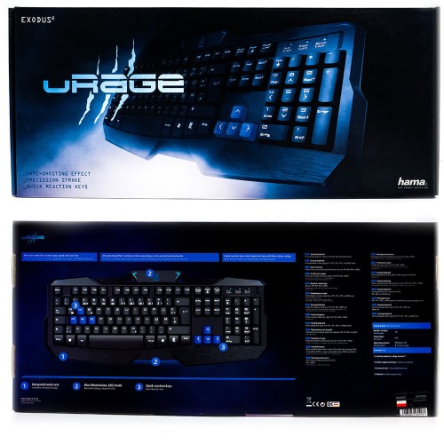 Klawiatura uRAGE EXODUS MACRO 2 KLAWIATURA DLA GRACZY