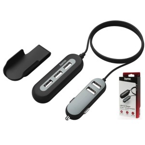 Samochodowy przedłużacz  ładowarka Hama  5x USB 10,8A