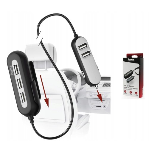 Hama Ładowarka samochodowa 5x USB 10,8A