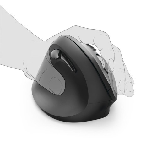 Ergonomiczna mysz bezprzewodowa Hama EMW-500 do pracy bez bólu ręki Hama ERGONOMICZNA MYSZ BEZPRZEWODOWA DLA LEWORĘCZNYCH EMW-500L