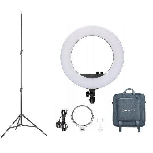 Zestaw Lampa pierścieniowa Nanlite Halo 18 LED + Statyw oświetleniowy