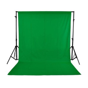 Tło materiałowe 3x3m zielone bawełna z tunelem Green Screen